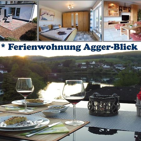 Exklusive Ferienwohnung 'Agger-Blick' Mit Grosser Seeblick-Terrasse & Sauna Gummersbach Kültér fotó