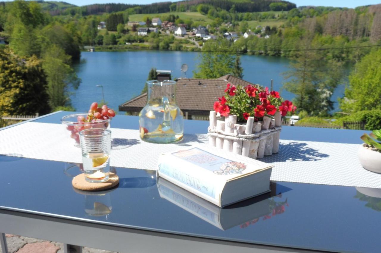 Exklusive Ferienwohnung 'Agger-Blick' Mit Grosser Seeblick-Terrasse & Sauna Gummersbach Kültér fotó