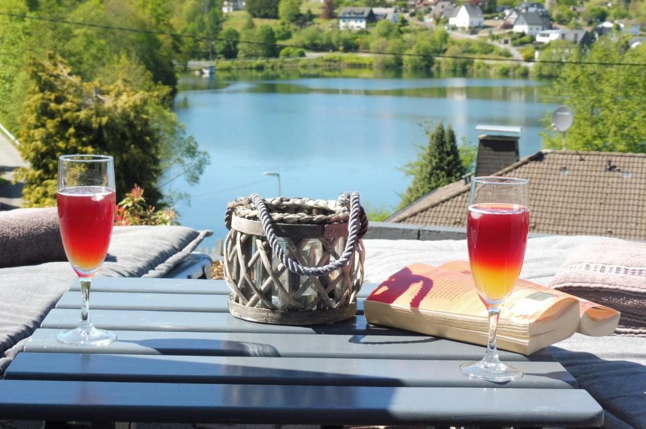 Exklusive Ferienwohnung 'Agger-Blick' Mit Grosser Seeblick-Terrasse & Sauna Gummersbach Kültér fotó